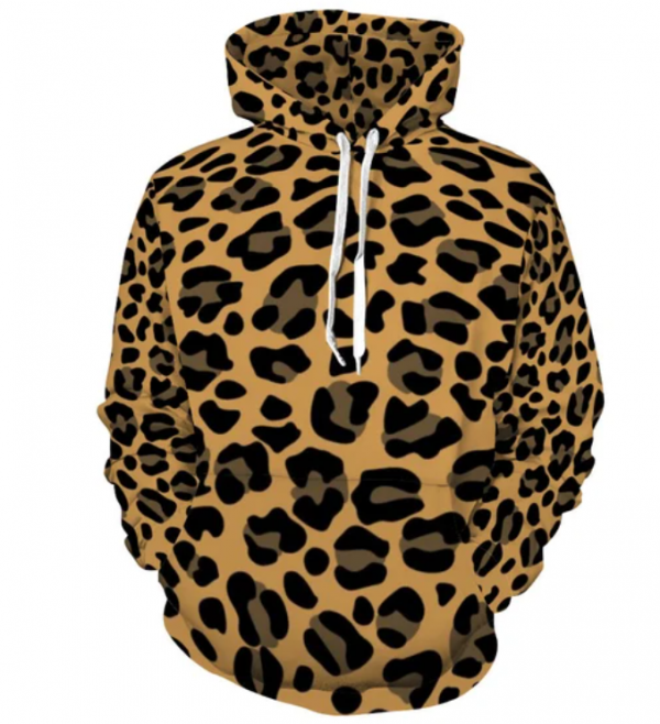 Hoodie dengan pola animal print